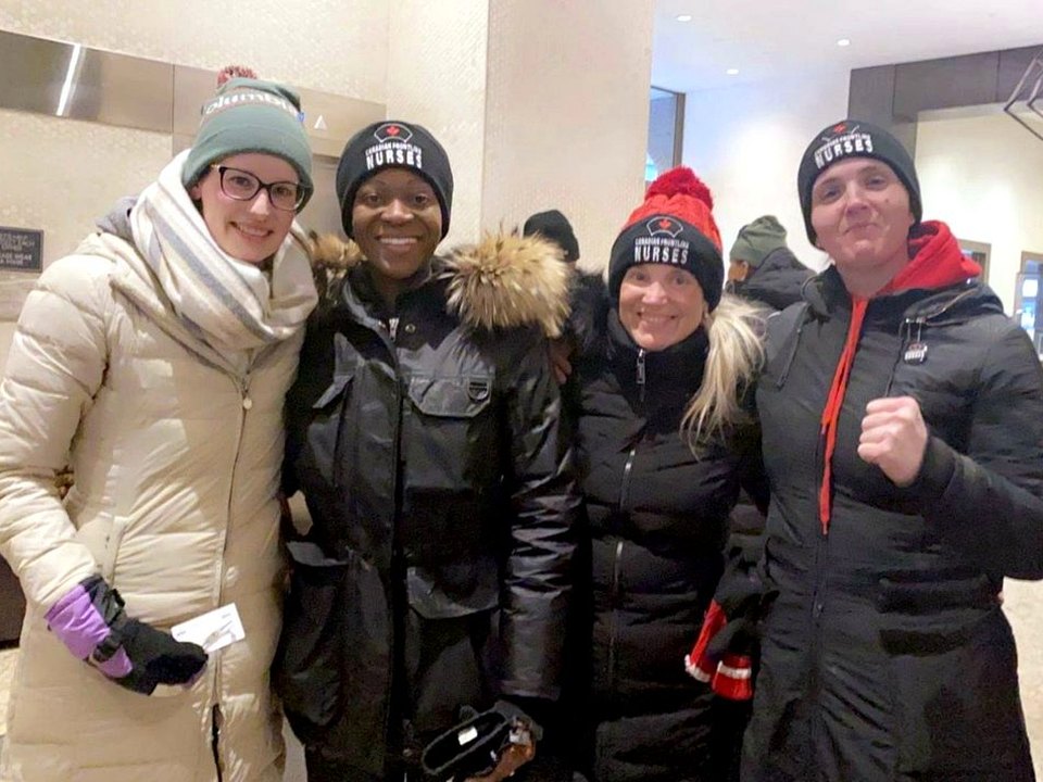 Canadian Frontline Nurses gathered in Ottawa
